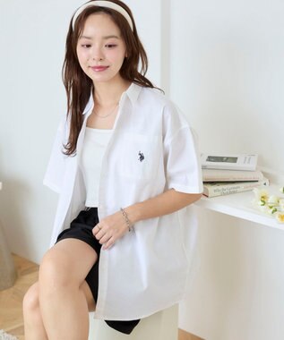 WEGO USPOLOハーフスリーブシャツ ホワイト