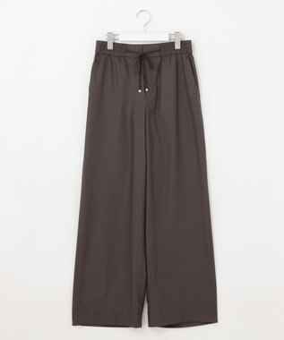 自由区 【抗菌/サスティナブル/セット着用可】EASY SET UP ワイドストレート パンツ ダークブラウン系