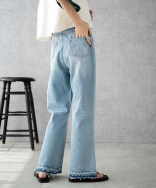 WEGO セミフレアデニムパンツ デニム淡色