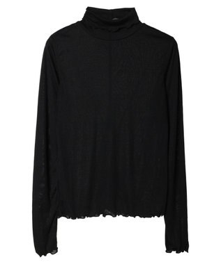 earth music&ecology シアータートルネックプルオーバー Black