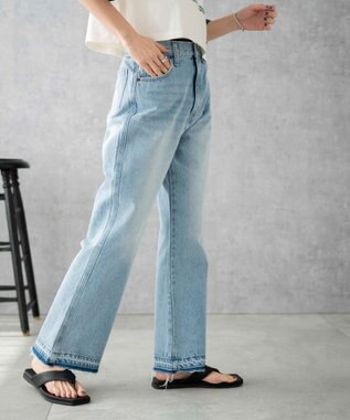 WEGO セミフレアデニムパンツ デニム淡色