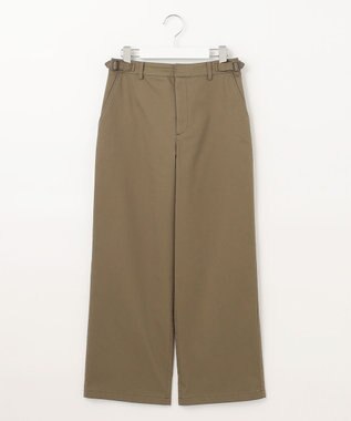 J.PRESS LADIES 【洗える】Vanyストレッチツイル セミワイド パンツ カーキ系