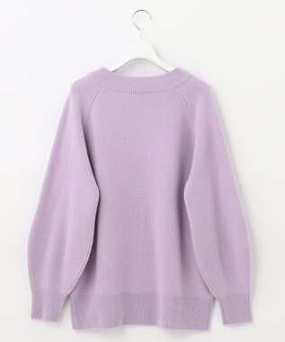 自由区 L 【洗える】ウールカシミヤブレンド ボートネックプルオーバー ローズ系