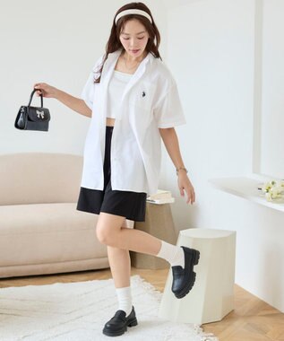 WEGO USPOLOハーフスリーブシャツ ホワイト