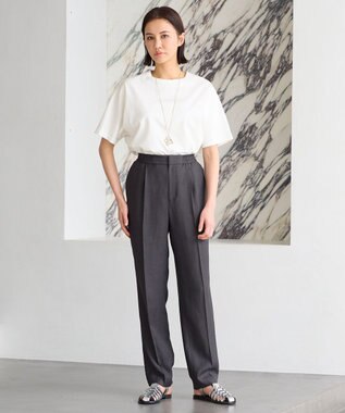 自由区 【XSサイズ～/洗える】ハイカウント半袖 Tシャツ アイボリー系