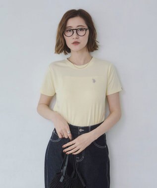 WEGO 【SMLサイズ展開】U.S. POLO ASSN.別注コンパクトTシャツ ライトイエロー