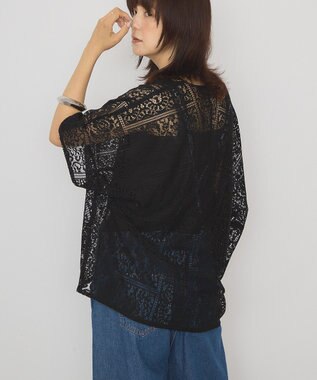 AMERICAN HOLIC レースコクーンプルオーバー Black