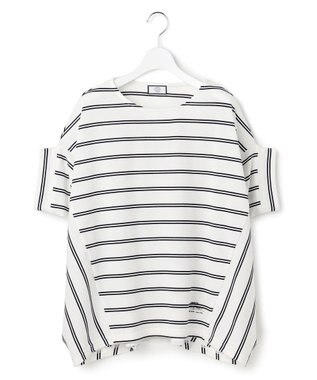 J.PRESS YORK STREET 【WOMEN】バンザイスリーブ ボーダーTシャツ ホワイト系1