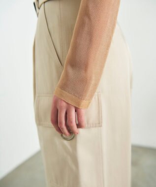 GRACE CONTINENTAL シアークルーニットトップ ベージュ