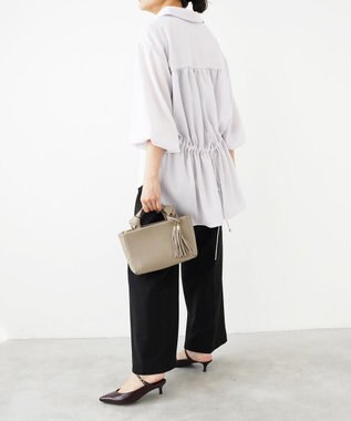 Atelier nuu 日本製 タッセルレザー loop ミニボストン グレージュ