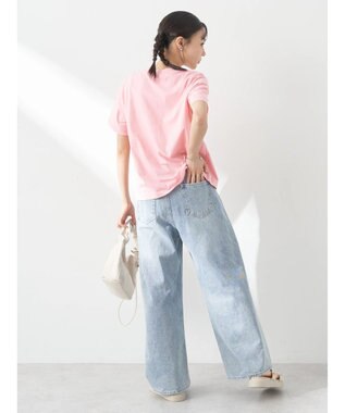 earth music&ecology ロゴソリッドミニマルＴシャツ Pink