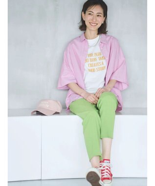 Green Parks 接触冷感　テーパードパンツ Green