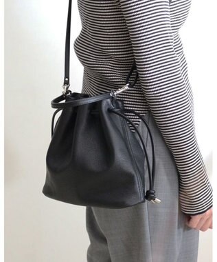 MORROW by thank JABA W COW LEATHER ハンドバッグ ブラック