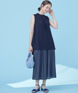 組曲 【速乾】ドライタッチ スリーブレス トップス ブラック系