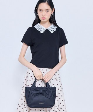 TOCCA RIBBON CUBE NYLON MINI TOTE ミニトートバッグ【星風まどかさん着用】 ネイビー系