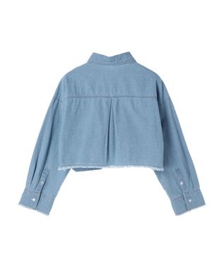 earth music&ecology クロップドポケットポイントシャツ Sax