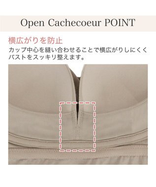 BRADELIS New York 【BRADELIS New York  MATERNITY】オープンカシュクールブラキャミ ブラデリス マタニティ 授乳しやすい 補正下着 ブラトップ カップ付き ダークグレージュ