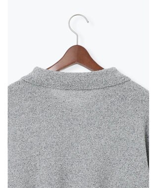 Te chichi メランジ衿ニットジャケット グレー