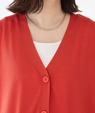 Green Parks フレンチスリーブカーディガン Red