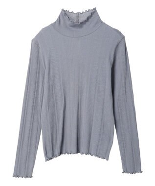 earth music&ecology コットンシアータートルネックプルオーバー Sax