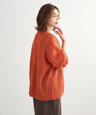 Green Parks シアーニットＶネックカーディガン Orange