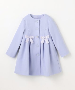 ANY KIDS 【フード取り外し可能】ウールライクコート サックスブルー