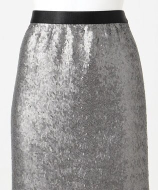 23区 【エステータ】シークインジャージー スカート シルバー系