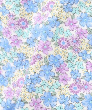 ANY KIDS フラワ ープリント レギンス サックスブルー×小花