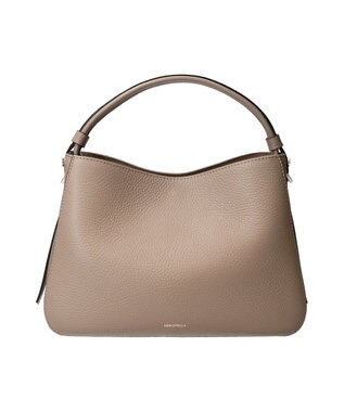 INTER-CHAUSSURES 【LORISTELLA】シュリンクレザーハンドバッグ ベージュ