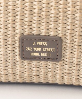 J.PRESS LADIES 【2way】 バンブー カゴ バッグ ナチュラル×モカ系