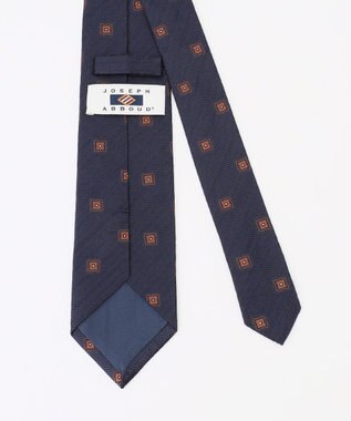 JOSEPH ABBOUD 【イタリア素材・日本縫製】ヘリンボーンスクエアジャカード ネクタイ ダークグリーン系7