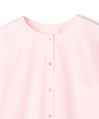 UNFILO L 【WEB限定カラー】バックリボン イージーケアシャツ ピンク