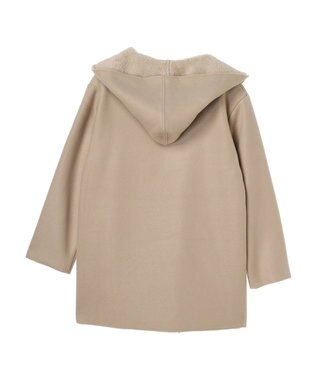 Green Parks ２ｗａｙフード裏ボアミディ丈コーディガン Beige