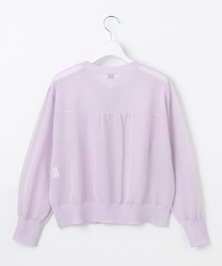 J.PRESS LADIES 【洗える】SHEER LIGHT ニット ブルゾン ラベンダー系