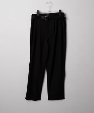 WEGO ベルト付きテーパードスラックス ブラック