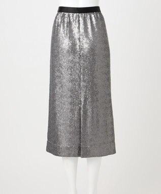 23区 【エステータ】シークインジャージー スカート シルバー系