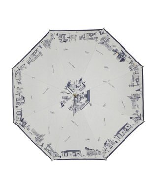 MOONBAT DAKS(ダックス) 晴雨兼用日傘 長傘 街並み フワクール生地使用 ホワイト