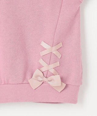 ANY KIDS 裾レースアップトレーナー ピンク