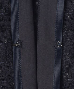 ANY SIS L リボンヤーンシアーツイード ジャケット ネイビー