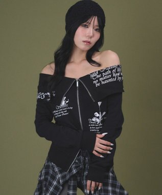 WEGO オフショルグラフィックスウェット