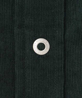 J.PRESS MEN バンドカラーリバーシブル シャツ ダークグリーン系