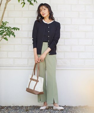 ANY 【福田麻琴さんコラボ】ちょ美っとフレアパンツ セージグリーン