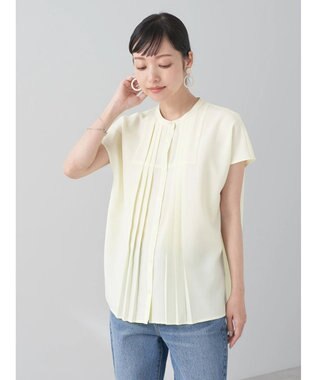 earth music&ecology タックデザインブラウス Yellow