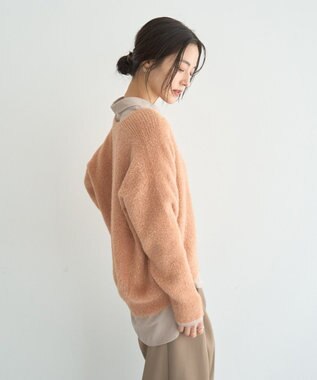 YECCA VECCA ラメシャギードルマンニット Orange