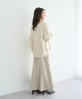 YECCA VECCA ラメシャギードルマンニット Ivory