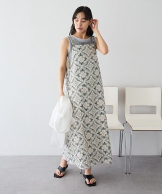 CRAFT STANDARD BOUTIQUE プリントキャミワンピース Light Beige