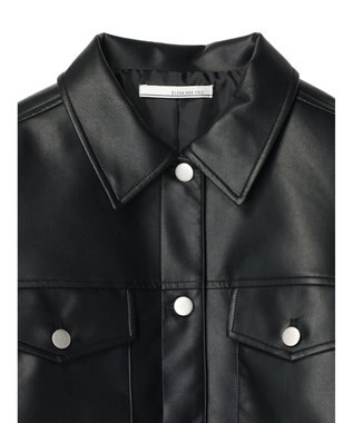 Green Parks ・ＥＬＥＮＣＡＲＥ　ＤＵＥ　合皮Ｇジャン Black