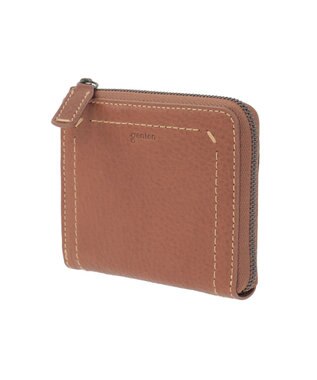 genten リラサート 二つ折り財布 ダークキャメル