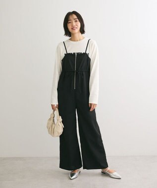 Green Parks ウエストリボンサロペット Black