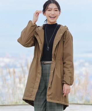 Tiaclasse 【安田美沙子さん着用・新色追加】ウォーマル中綿フーデッドコート キャメル
